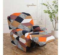 Copripoltrona Relax Reclinabile Elasticizzata, 1 2 3 posti Copridivano Poltrona Relax Antiscivolo Copertura Fodera per Poltrona Reclinabile con Tasca Sofa Protettore ( Color : #12 , Size : 1 seat (4pc