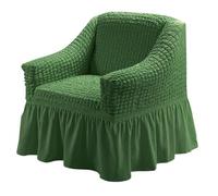 Copripoltrona Relax reclinabile Federa Divano Elasticizzato Copridivani Stretch con Gonna Antiscivolo Lavabile Morbido Protettore Singolo Resistente(Green b)