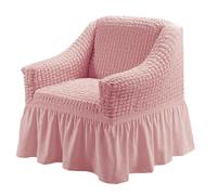 Copripoltrona Relax reclinabile Federa Divano Elasticizzato Copridivani Stretch con Gonna Antiscivolo Lavabile Morbido Protettore Singolo Resistente(Pink)