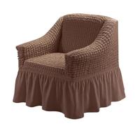 Copripoltrona Relax reclinabile Federa Divano Elasticizzato Copridivani Stretch con Gonna Antiscivolo Lavabile Morbido Protettore Singolo Resistente(Coffee)