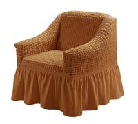 Copripoltrona Relax reclinabile Federa Divano Elasticizzato Copridivani Stretch con Gonna Antiscivolo Lavabile Morbido Protettore Singolo Resistente(Caramel)