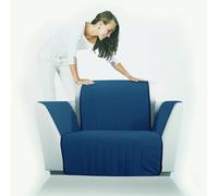 Caleffi Bicolor Copridivano Salvadivano, Cotone, Blu, 1 Posti, 78203