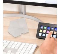 Copripolvere in acrilico per StreamDeck MK2 con facile accesso e base stabile