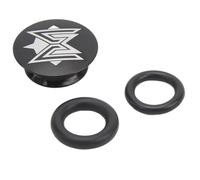 Copripolvere Pedivella in Lega di Alluminio con Anello di Gomma per Bici da Montagna e Strada, Nero - Leggero e Resistente, Montaggio Facile