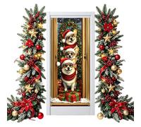 Copriporta D'Ingresso Con Pupazzo Di Neve Ornamento Festivo Riutilizzabile