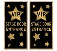 Copriporta d'ingresso VIP Beistle Plastic 5 x 30, set da 2 - Decorazioni ispirate al tappeto rosso, feste a tema Hollywood, serate al cinema, eve