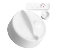 Copripresa, 2 pezzi, bianco, in silicone, protezione della presa contro gli spruzzi d'acqua e la polvere, copertura per presa Schuko tipo E Francia, tappo per le aperture dell'avvolgicavo