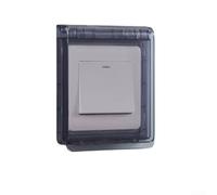 Copriprese elettriche, 6 Pcs Socket Box Switch Cover, 86 Type Ultra-Thin Waterproof Protection, 9×9 CM(Black)