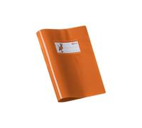 Copriquaderno A5 in PVC Coprente - 13 colori disponibili, con Tasca Porta Nome Personalizzabile e Alette Salva Pagina (Arancione, A5)