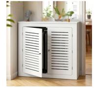 Copriradiatore con ante, armadio termico decorativo for nascondere i tubi | Griglia moderna con feritoie, deposito bianco, ufficio bagno camera da letto(50*70*15cm/19.7*27.6*5.9in)