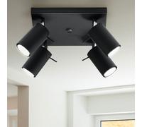 Coprire Faretto Spot Salotto Ess Camera Lampada Mobile Punti Nero Acciaio Luce [EEK: Non valutato]