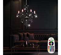 Coprire Lampada a Sospensione LED Lampadario Dimmerabile RGB Cambiacolore Nero [EEK: F]