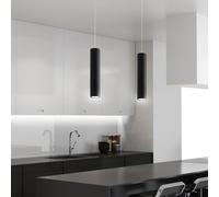 Coprire Lampada a Sospensione Nero 2-Flammig Acciaio Ess Illuminazione Stanza [EEK: Non valutato]