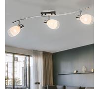 Coprire Lampada Luci Illuminazione Metallo Cromato Vetro Bianco Spot Wohn [EEK: Inaditato]