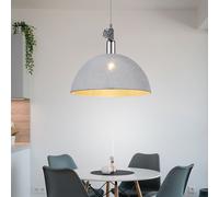 Coprire Pendolo Appesa Lampada Luce Metallo Grigio Cromo Antico Wohn Ess Camera [EEK: Non valutato]