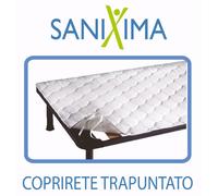 Coprirete trapuntato con lacci proteggi materasso matrimoniale singolo mod. ZAK