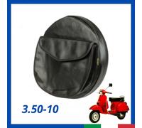 Copriruota 3.50-10 con Tasca per PIAGGIO VESPA PX 125 150 E Ecopelle Sky Nero