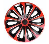 Copriruota Auto Universale ABS Rosso Nero 15 Strong Duo