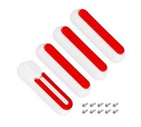 Copriruota Coprimozzo Gusci Protettivi Adesivi Riflettenti, Compatibili Con Gli Accessori For Monopattini Elettrici Xiaomi 1S Pro 2 M365 3 Pro(White Red)