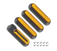 Copriruota Coprimozzo Gusci Protettivi Adesivi Riflettenti, Compatibili Con Xiaomi 1S Pro 2 M365 Mi3 Pro Accessori For Monopattini Elettrici(Black Orange)