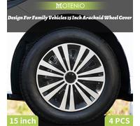 Copriruota da 4 pezzi Design coprimozzi per ruote in acciaio da 15 pollici Pneumatico R15 per la maggior parte delle auto di famiglia