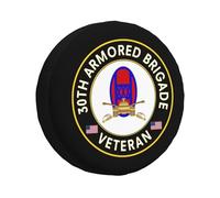 Copriruota di Scorta 30Th Armored Brigade Veteran Copri Pneumatico Universal Stampato Custodia Ruota di Scorta, per Camper Rimorchio, SUV, Camion, 14in