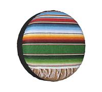 Copriruota di scorta Coperta Boho Serape con strisce e linee orizzontali Culture autentiche Immagine Protezioni per ruote Copriruota resistenti alle intemperie Misura universale per rimorchio RV SUV