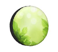 Copriruota di scorta Faggio Soft Green Bokeh Sfondo Foglia Ecologia Crescita Giardino Piantina Protezioni ruote Copricerchi resistenti alle intemperie Misura universale per rimorchio RV SUV Camion C