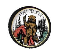 Copriruota di Scorta I Hate People Bear Ruota di Scorta Coperture Poliestere Copri Ruota di Scorta Anti-UV Copertura della Ruota di Scorta, per Auto, Rimorchio, 17in