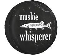 Copriruota di Scorta The Fish Whisperer Borsa per Pneumatici con Coulisse Universal Custodia Ruota di Scorta, per SUV, Camion, Rimorchio, 17in