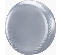Copriruota di scorta universale da 15 pollici color argento per rimorchi e caravan, resistente alle intemperie.