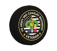 Copriruota di Scorta Us 3Rd Cavalry Regiment Veteran Copri Pneumatico Universal Anti-UV Custodia Ruota di Scorta, per Camion, SUV, Ricambi Auto, 16in