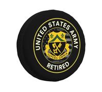 Copriruota di Scorta Us 81St Armored Cavalry Regiment Retired Borsa per Pneumatici Universal Antipolvere Ruota di Scorta Coperture, per Ricambi Auto, Camion, Rimorchio, 17in