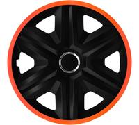 Copriruota Fast Lux (nero/arancio, 14") per cerchi in acciaio set 4 pezzi