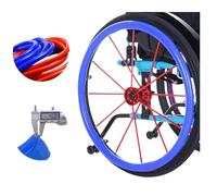 Copriruota for sedia a rotelle, 1 paio di copricerchi in silicone for sedia a rotelle, copricerchi for sedia a rotelle da 22/24 pollici, anelli di spinta for sedia a rotelle antiscivolo(Blue,22in)
