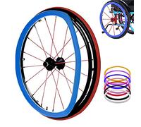 Copriruota for sedia a rotelle,Copricerchio for sedia a rotelle, Copriruota for sedia a rotelle sportiva for ruota posteriore Copertura for spinta a mano in silicone, Antiscivolo/Resistente all'usura,