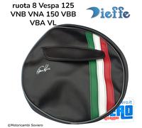 Copriruota nero tricolore lungo ruota 8 Vespa 125 VNB VNA 150 VBB VBA VL
