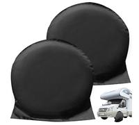 Copriruota per Roulotte: WIYETY 2 Pezzi Copertura per Pneumatici 27"-29", Protettive Universali per Pneumatici per Caravan, Motorhome, Caravan, Nero