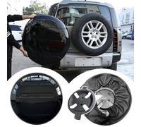 Copriruota per ruota di scorta per Defender, copertura in plastica per ruota di scorta per LR Defender 90 110 130 2 porte 4 porte 2020 2021 2022 2023 2024 2025 (nero con supporto)