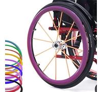 Copriruota posteriore for sedia a rotelle Copriruota for sedia a rotelle, anelli di spinta in silicone for sedia a rotelle, antiscivolo, resistenti all'usura, migliorano la presa e la trazione(24in,Pu