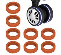 Copriruote per bagagli in silicone, Manicotto universale per ruota da viaggio da 8 pezzi, Copertura in silicone Copertura per rullo per valigia per rotelle per bagaglio a mano Nessun rumore