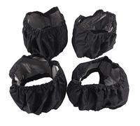 Copriruote per Passeggino da 4 Pezzi, Copriruote per Passeggino per Bambini Copriruote per Passeggino in Tessuto Oxford Accessori per Passeggino (set da 4 Pezzi Neri)(S)