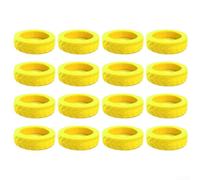 Copriruote Silenziosi Valigia Doppia per ruota 16pz Neri Copriruote(yellow) | Design ondulato unico, assorbe vibrazioni, viaggio silenzioso aeroporti, per materiale TPR