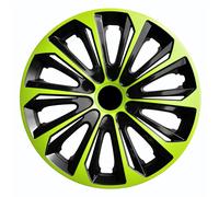 Copriruote universale nero verde 15" set 4 pezzi alta qualita' GARANZIA ITALIA
