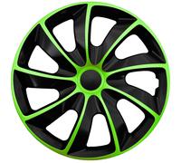 Copriruote universale nero verde 16" set 4 pezzi alta qualita' GARANZIA ITALIA