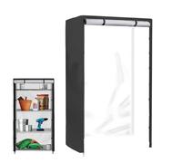 Copriscaffale a Griglia, Coperture Scaffalature da Esterno, Proteggi Scaffali Con Zip Per Cucina Garage Cantina Interno Esterno