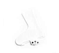 Copriscarpe da bicicletta in silicone impermeabile con design antivento per calore durante la stagione fredda su strada o gite in mountain bike (L bianco)