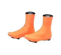 Copriscarpe da Bicicletta per Uomo Donna, MTB Road Silicone Copriscarpe con Lucchetto per Ciclismo Ultra Wear Senza Cerniera Impermeabile Antivento, per Bici da Strada,Arancia,XL