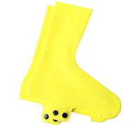 Copriscarpe da ciclismo in silicone progettati per bici da strada per ridurre al minimo la resistenza e fornire una protezione dalla pioggia costante (taglia L, giallo brillante)