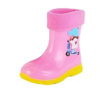 Copriscarpe da pioggia per bambini e bambine, impermeabili, antiscivolo, facili da indossare, per gattonare, per attività all'aperto, per giornate di pioggia e fango, Colore: rosso, 32 EU